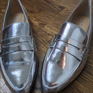 Michael Kors Connor Silver Metallic Leather Loafer